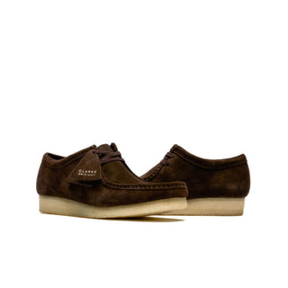 Zapato Hombre Clarks Originals Wallabee Dark Brown Gamuza