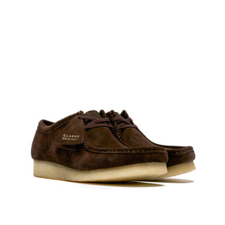 Zapato Hombre Clarks Originals Wallabee Dark Brown Gamuza