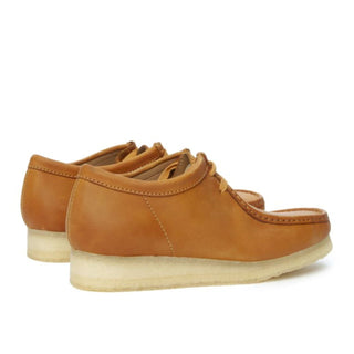 Zapato Clarks Hombre Wallabee Tan Cuero Cafe Claro