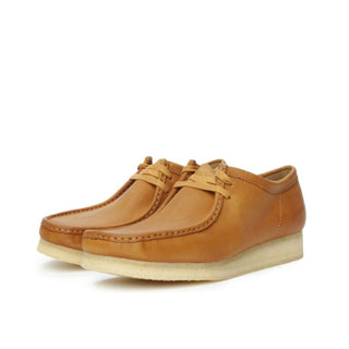 Zapato Hombre Clarks Originals Wallabee Tan Cuero Cafe Claro