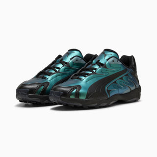 Tenis Unisex Puma Inhale Color Shifting Verde Negro vista par frontal