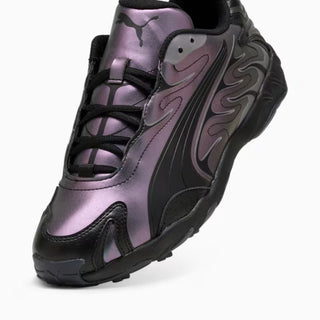Tenis Unisex Puma Inhale Color Shifting Morado Negro vista zoom frontal