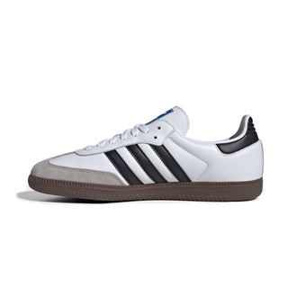 Tenis Unisex Adidas Samba OG Blanco Negro vista lateral principal