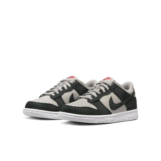 Tenis Infantil Nike Dunk Low HF Negro Gris Blanco vista par frontal