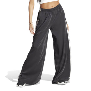 adidas Pants  Blue Version Wide Leg Satin Black