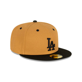 Gorra New Era Los Angeles Dodgers MLB 59FIFTY cafe negro vista lateral secundaria