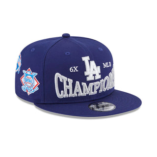 Gorra New Era Los Angeles Dodgers NBA Champions side patch 9FIFTY vista frontal