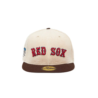 Gorra New Era MLB Boston Red Sox 59FIFTY Fall Cord Beige vista frontal