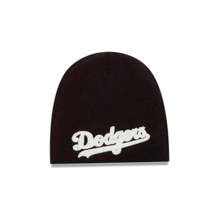 Gorro New Era MLB Los Angeles Dodgers chenille beanie  negro vista frente