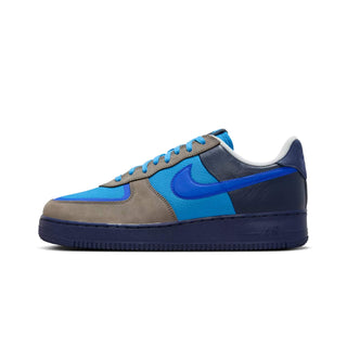 Tenis Hombre Nike Air Force 1 Low x Stash Gris Azul vista lateral principal