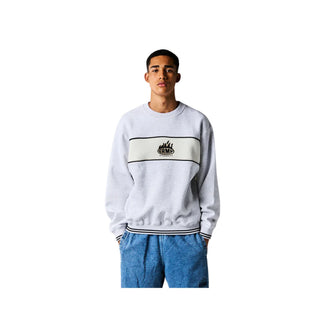 Sudadera Unisex Grimey Scratching Memories Sport Gris vista frontal