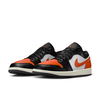 Tenis Hombre Air Jordan 1 Low Black Starfish vista par frontal
