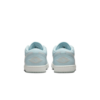 Tenis Hombre Air Jordan 1 Low SE Azul Glaciar Blanco vista par atras