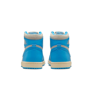 Tenis Hombre Air Jordan 1 Retro High OG Azul UNC Reimagined vista par atras