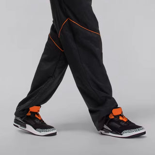 Tenis Hombre Jordan Spizike Low Negro Naranja Blanco vista foto referencia