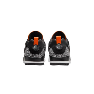 Tenis Hombre Jordan Spizike Low Negro Naranja Blanco vista par atras