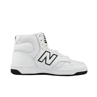 Tenis Hombre New Balance 480 High White vista lateral secudaria