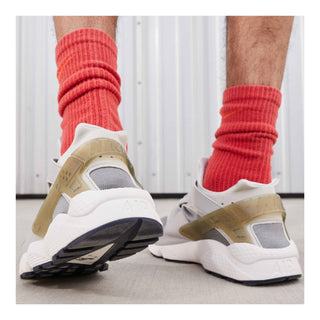 Tenis Hombre Nike Air Huarache Gris Verde vista foto referencia atras