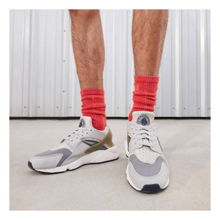 Tenis Hombre Nike Air Huarache Gris Verde vista foto referencia frente