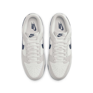 Tenis Hombre Nike Dunk Low Summit White and Midnight Navy vista par superior