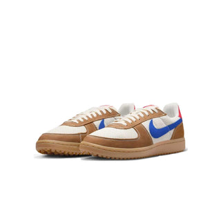 Tenis Hombre Nike Field General Cafe Beige Azul Britanico vista par frontal