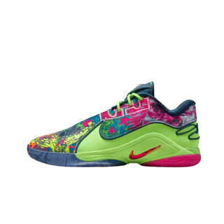 Tenis Hombre Nile LeBron XXII Verde Azul Rosa vista lateral principal