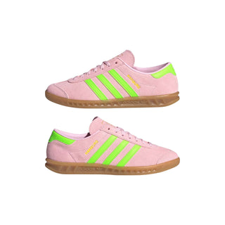 Tenis Mujer Adidas Hamburg Rosa Claro Verde vista laterales