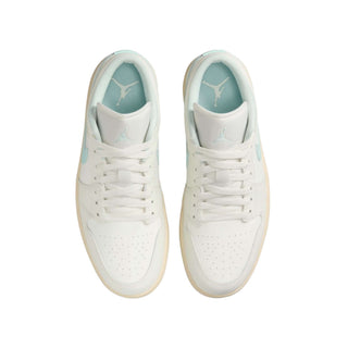 Tenis Mujer Air Jordan 1 Low Blanco Azul Igloo vista par superior