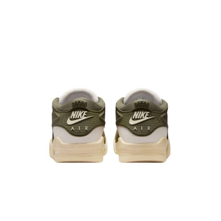 Tenis Mujer Air Jordan 4 RM Verde Olivo Beige vista par atras