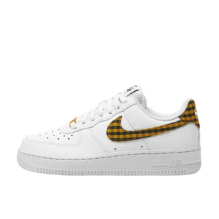 Tenis Mujer Nike Air Force 1 07 Bronzine Gingham vista lateral
