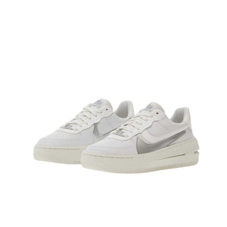 Tenis Mujer Nike Air Force 1 PLT.AF.ORM Blanco Plata vista par frontal