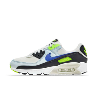 Tenis Mujer Nike Air Max 90 Black White Blue vista lateral principal