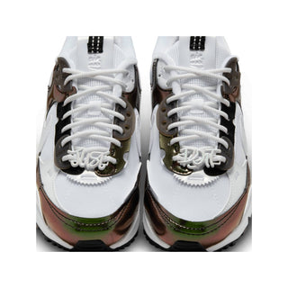 Tenis Mujer Nike Air Max 90 Futura Blanco Dorado Verde visa zoom frontal