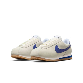 Tenis Mujer Nike Cortez Beige Azul vista par frontal