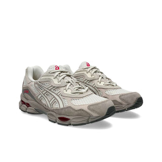 Tenis Unisex Asics Gel-NYC Crema Rojo vista par frontal