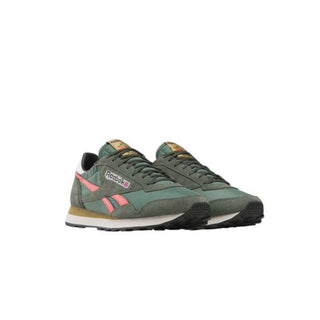Tenis Unisex Reebok AZTEC II Verde Naranja vista par frontal