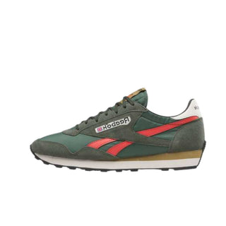 Tenis Unisex Reebok AZTEC II Verde Naranja vista lateral principal